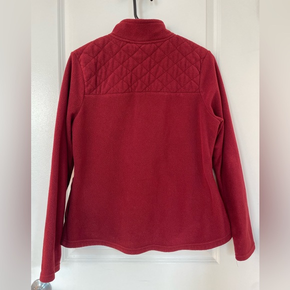 Red Zip-Up Fleece (M) - Picture 2 of 4
